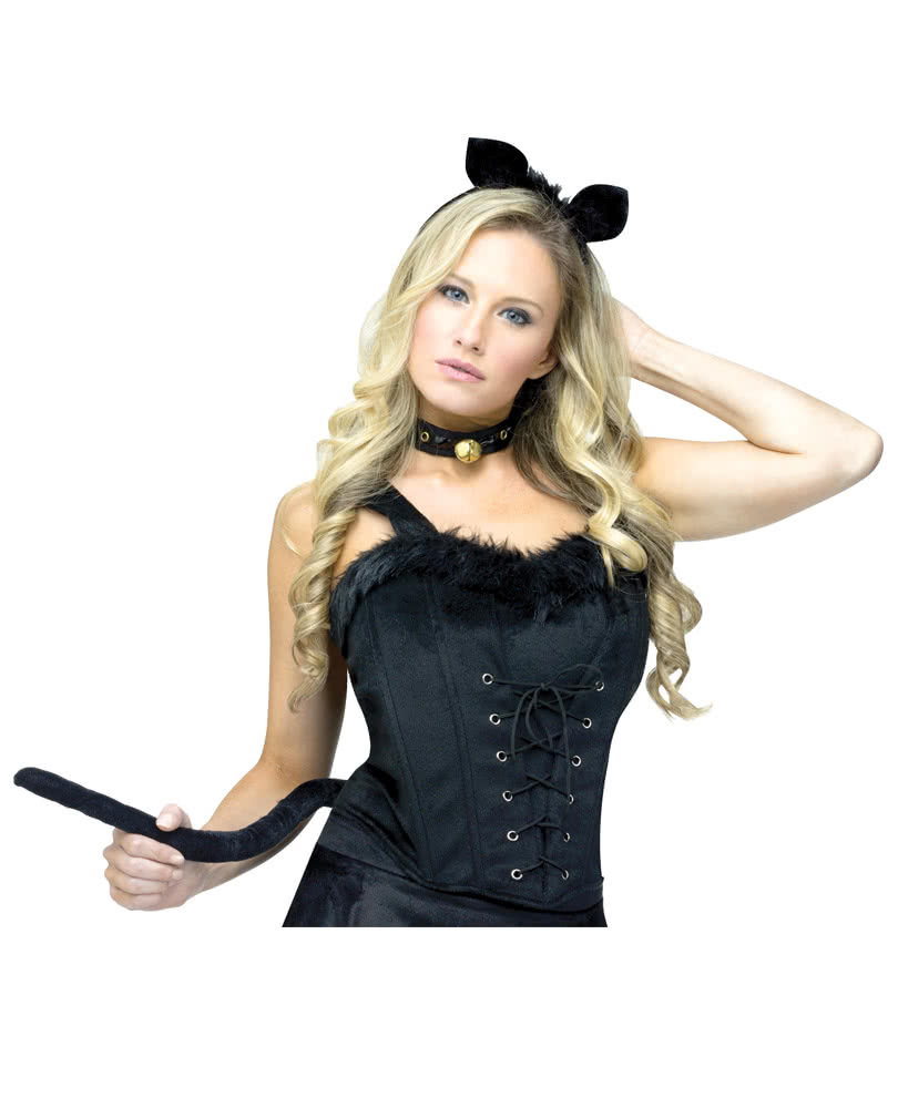 Instant Katzen Set 3-teiliges sexy Katzen Kostüm Set