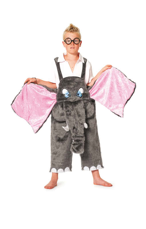 Jumbo Kinder-Latzhose   Elefanten Halloweenkostüm für Kinder    M/128