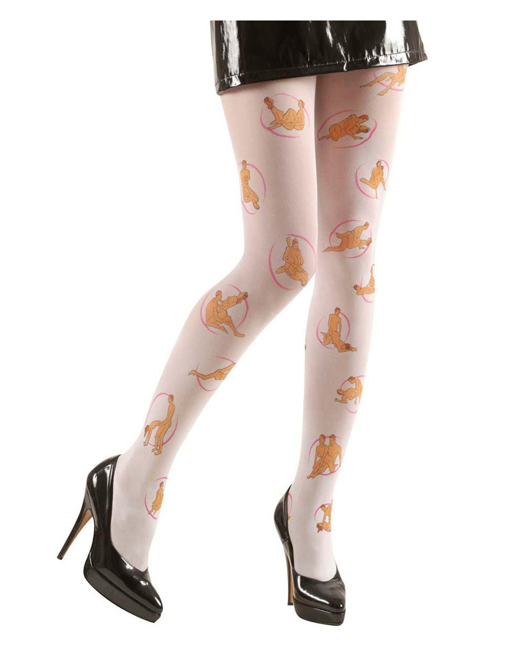 Kamasutra Strumpfhose weiß Sexy Kostümzubehör