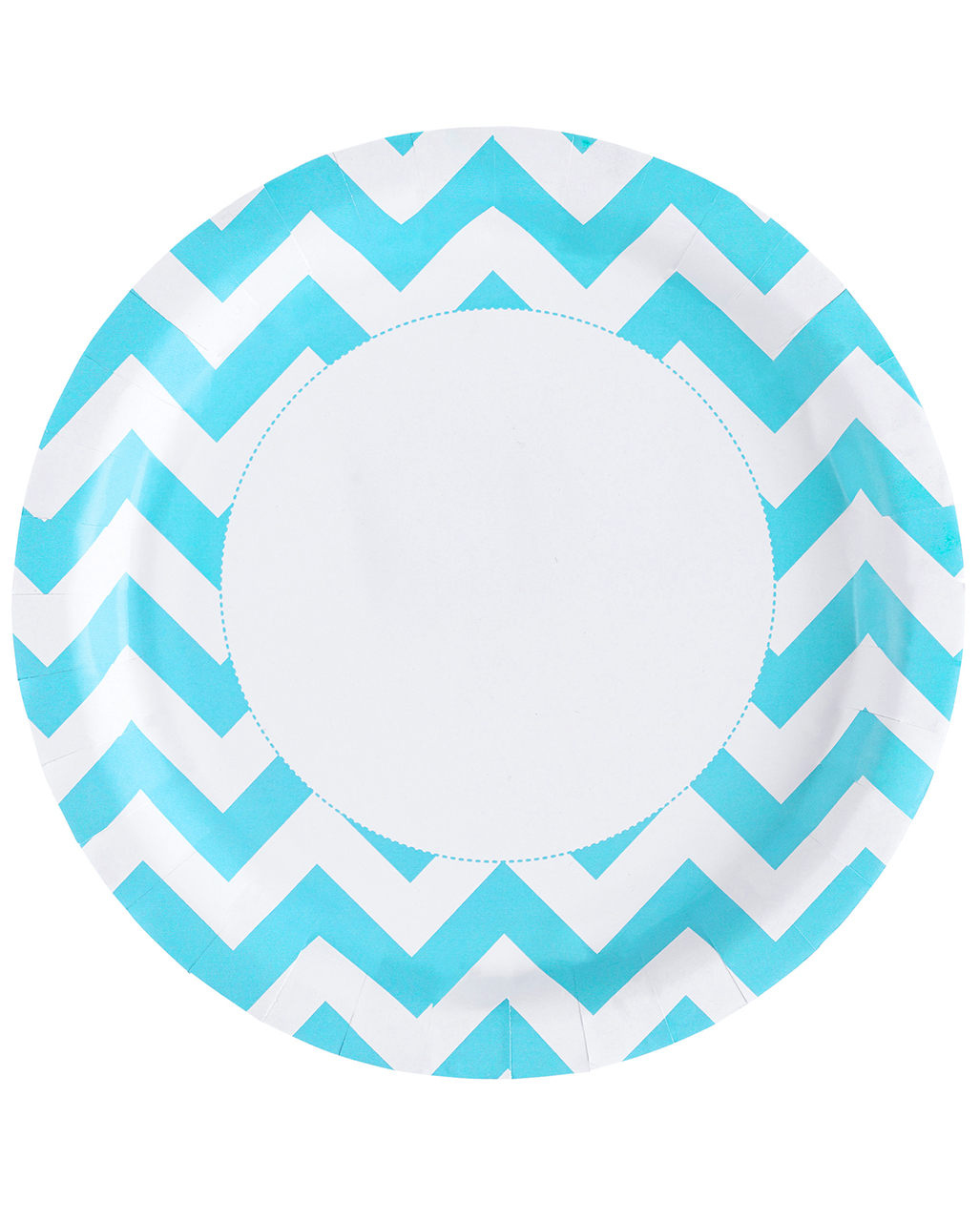 Karibik Blaue Zick-Zack Pappteller 8 St. ✿