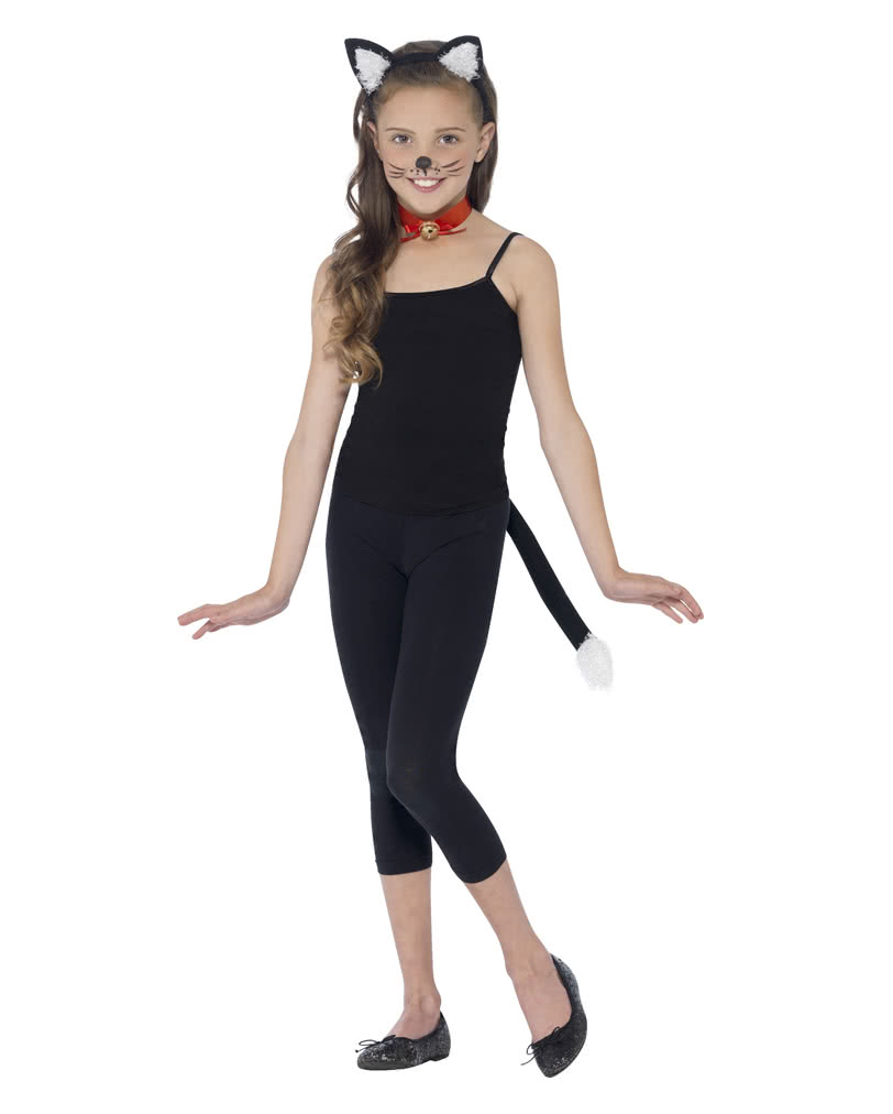 Süßes Katzenkostüm Set für Kinder Haarreif mit Katzenohren