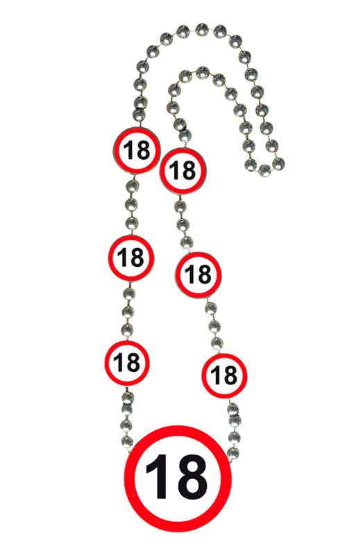 Kette Verkehrsschild 18 Coole Geburtstagskette