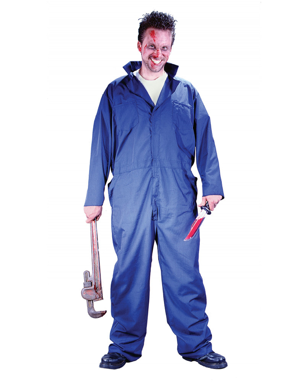 Killer Mechaniker Kostüm -Zombie Mechaniker-Horror Klempner-