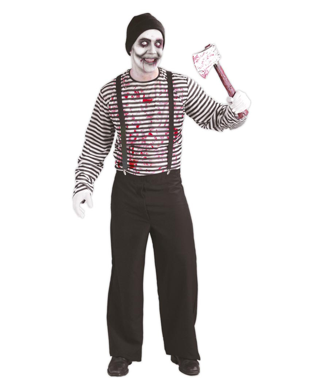 Killer Pantomime Kostüm für Halloween & Fasching One Size