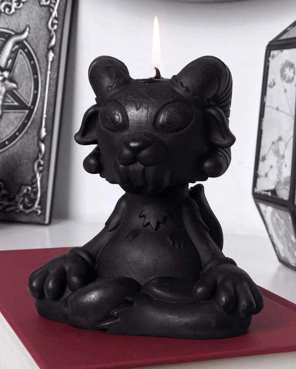 KILLSTAR Cute'n'Evil Baphomet Kerze ➔ Gothic Deko