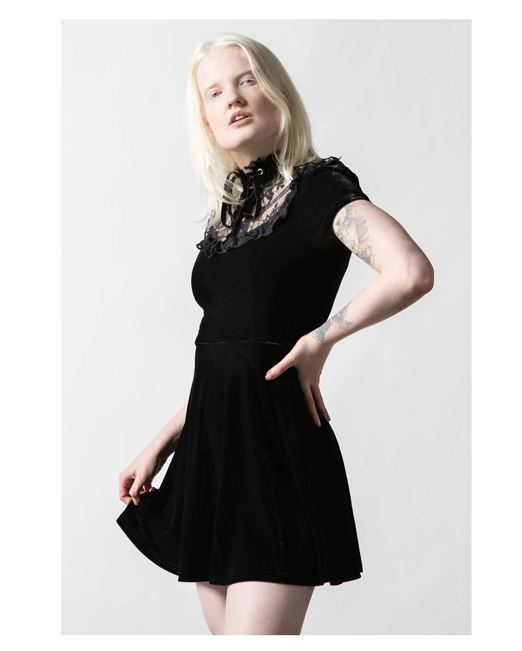 KILLSTAR Evernight Minikleid  Gothic Fashion L