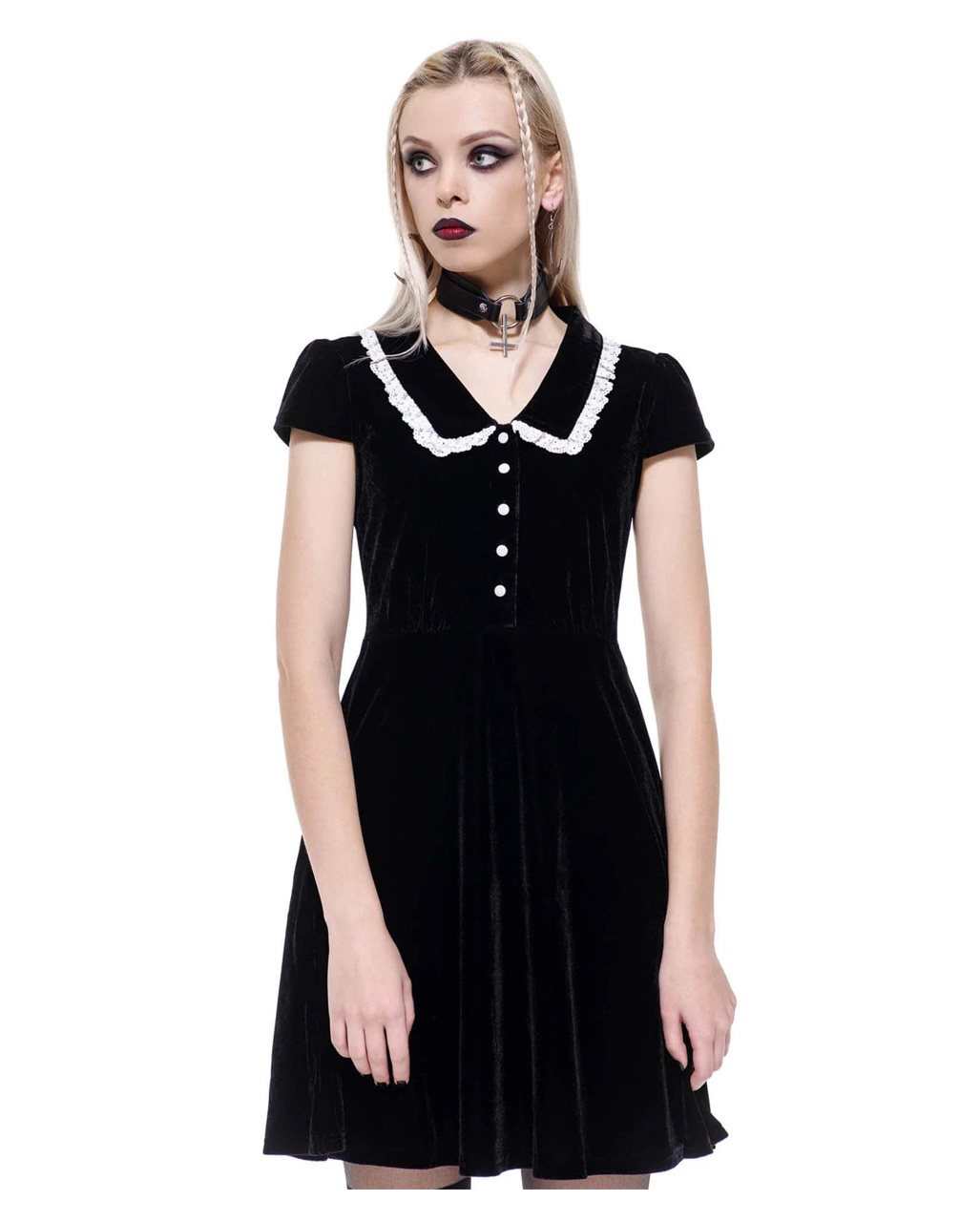 KILLSTAR Every Mourning Kragenkleid als Gothic Mode 4XL
