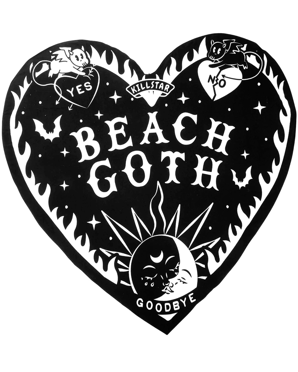 KILLSTAR Gothic Herz Strandtuch ★ Beach Goth