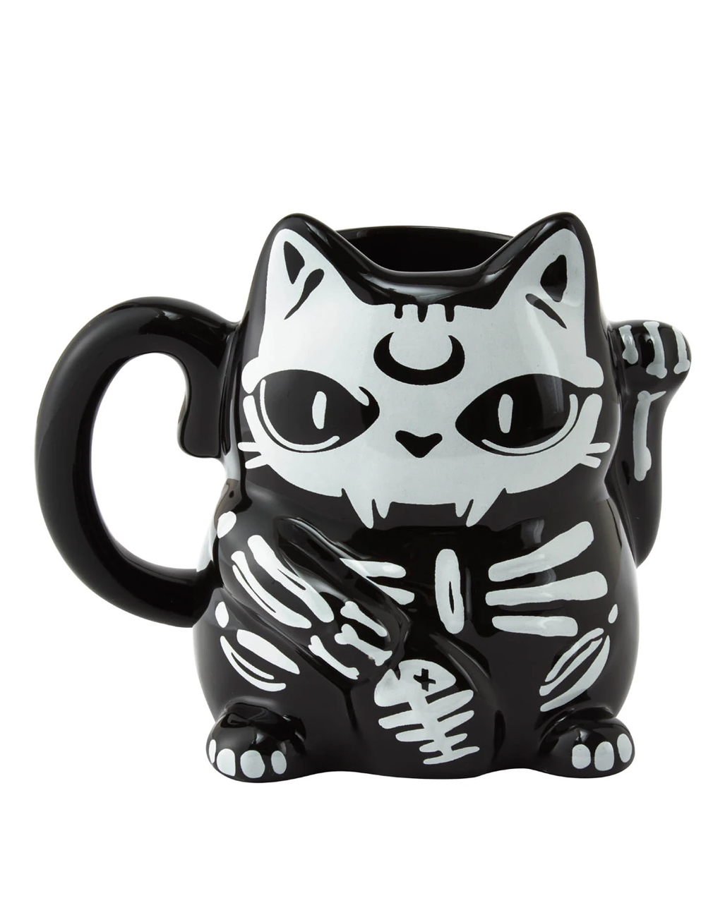 KILLSTAR Maneki-Neko Tasse im Gothic-Katzen Design