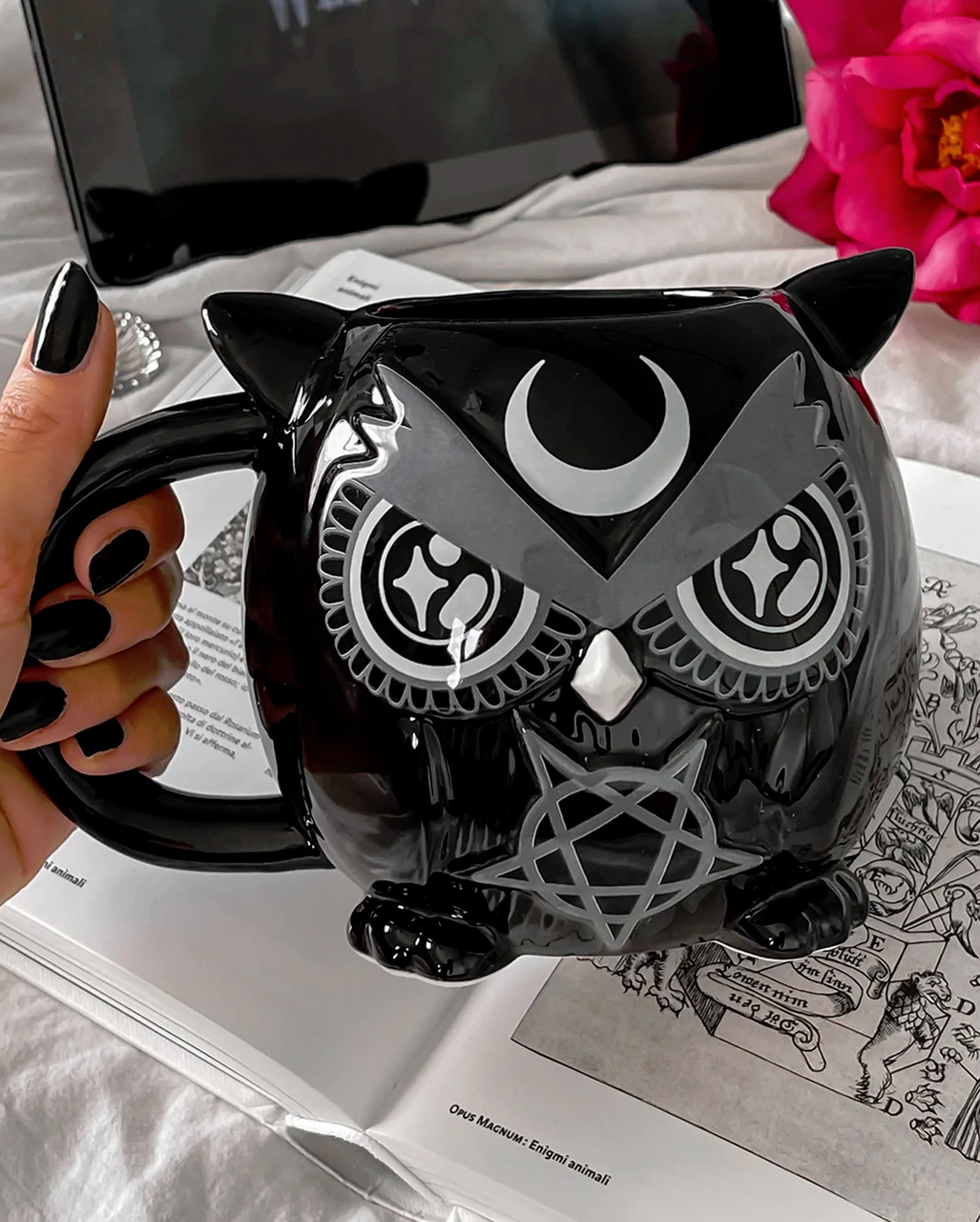 KILLSTAR Owl Tasse ★ Gothic Tasse Eulen Design
