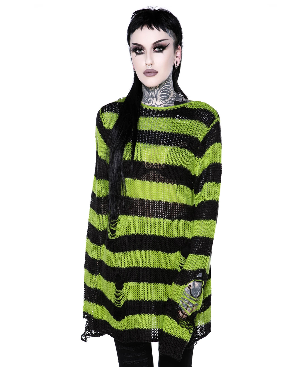 KILLSTAR Slimer Strickpullover  Gothic Fashion ✓ M