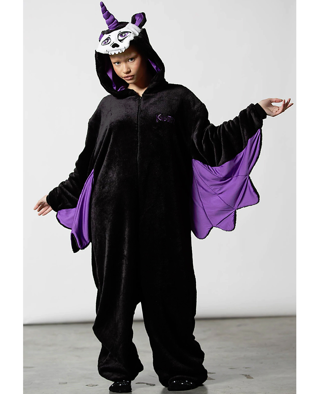 KILLSTAR Unicorn Onesie mit Kapuze ★ Gothic Jumpsuit L-XL