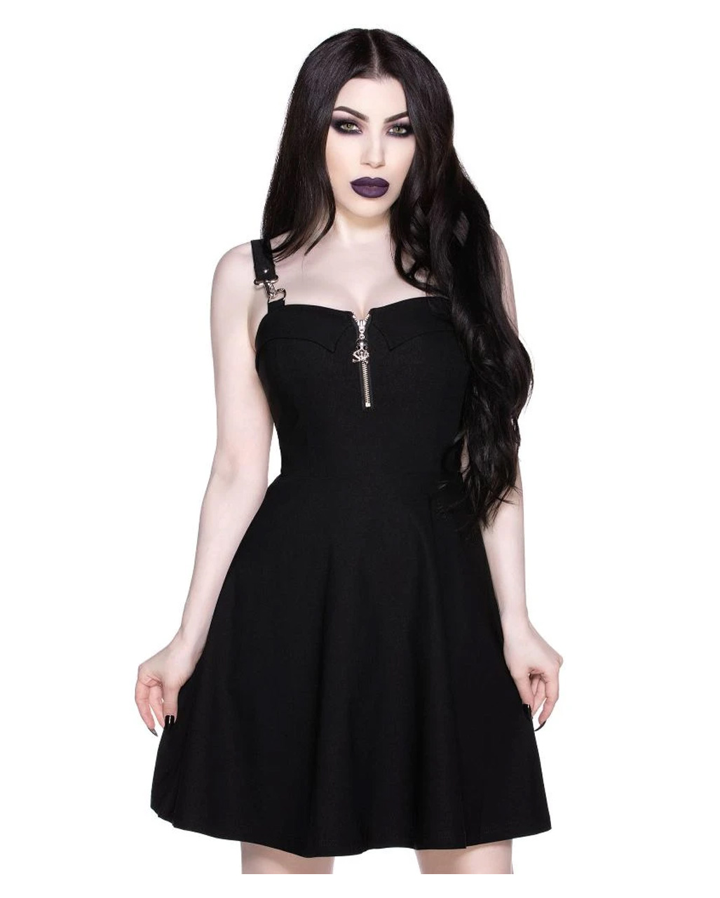 KILLSTAR Wide Skater Dress  Gothic Mode XS