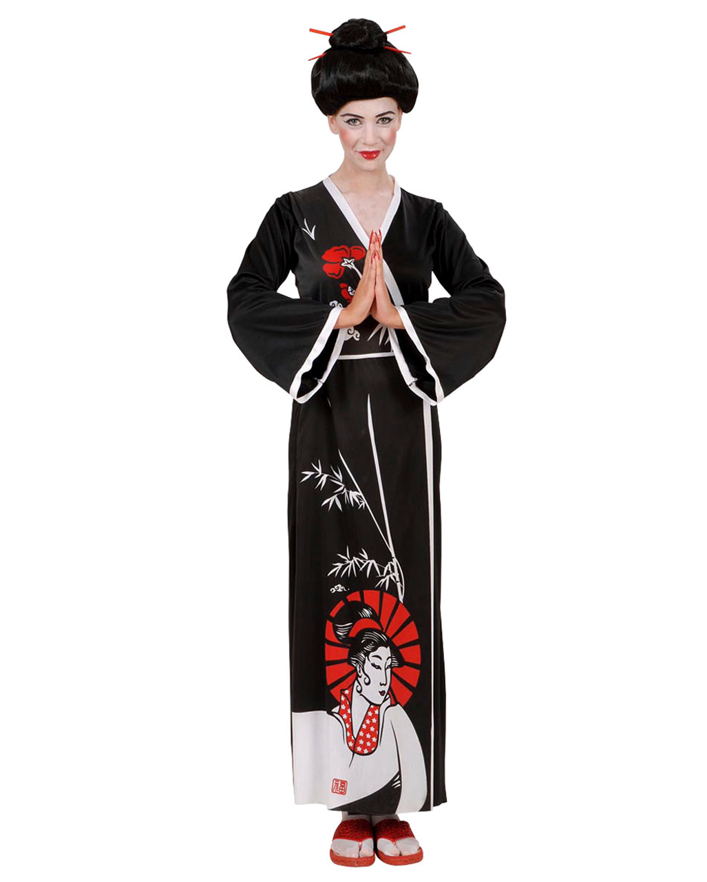 Kimono schwarz Small   Geisha Kostüm
