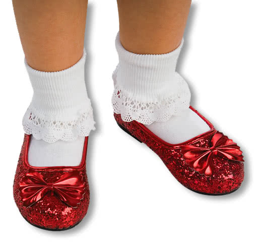 Kinderschuhe Dorothy -Zauberer von Oz-Glitzer Schuhe L-32