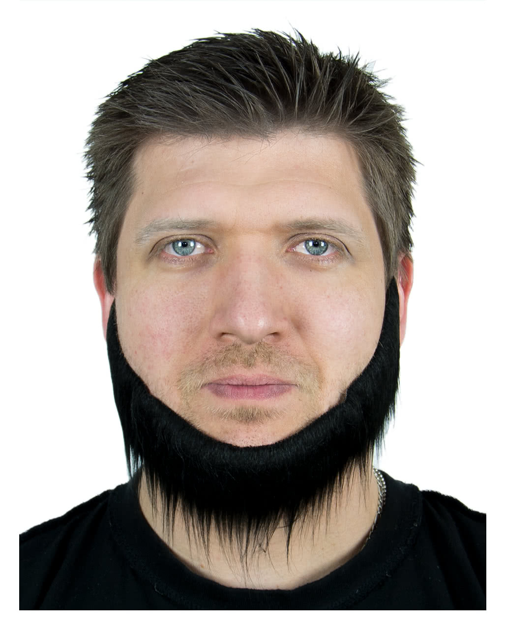 Schwarzer Backen-Kinn-Bart  Kostümzubehör kaufen