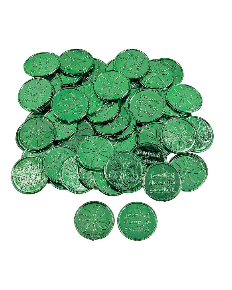 Kleeblatt Münzen   Münzen mit vierblättrigen Kleeblatt