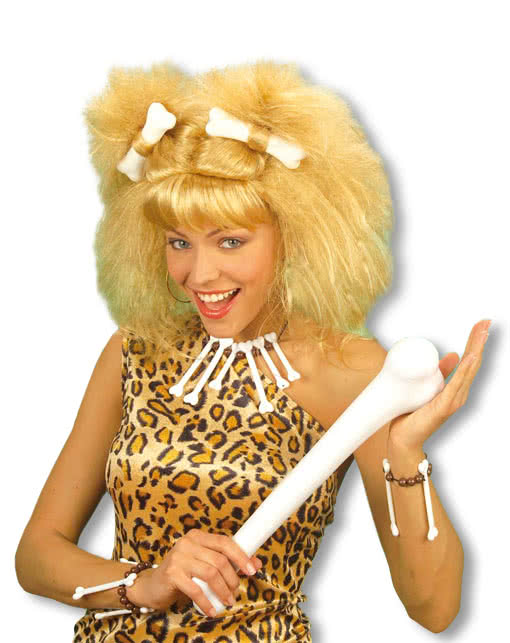 Neandertaler Knochenschmuck Steinzeit Kostümzubehör