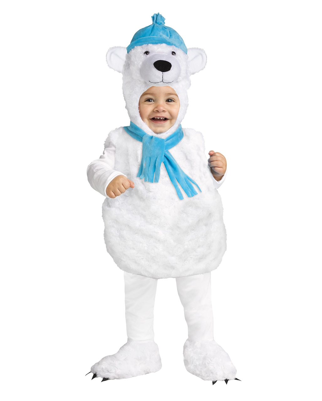 Knuffiger Polar Bär Babykostüm für Halloween SM 18-24 Monate