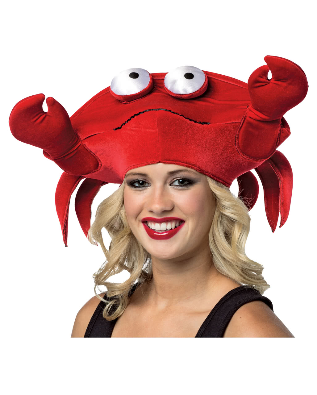 Krabben Mütze rot für Fasching