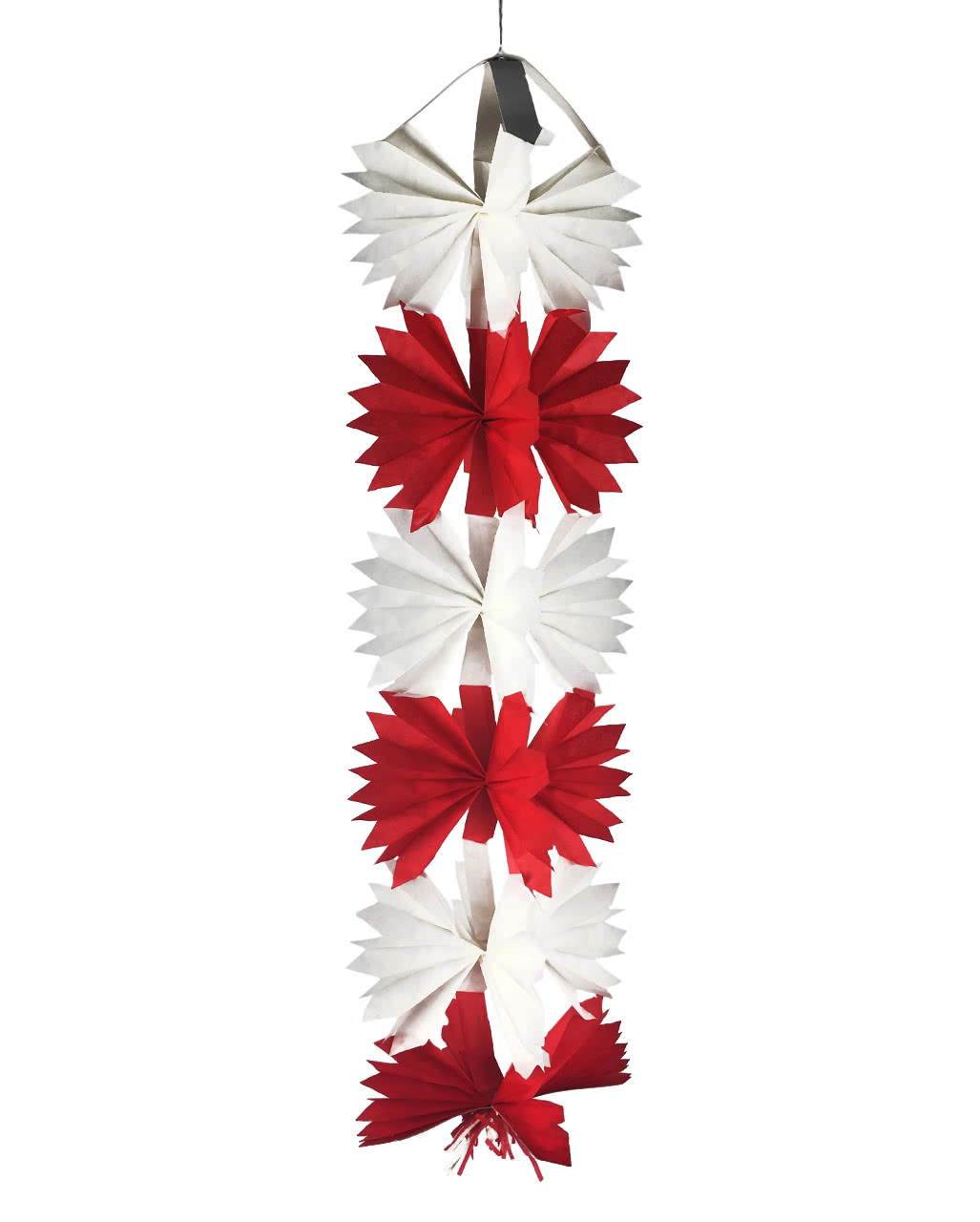 Kreuz-Hänger rot-weiß 90cm als Dekoration