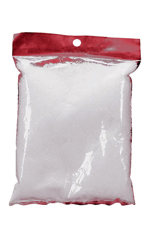 Weißer Kristallschnee 1L als Weihnachtsdeko