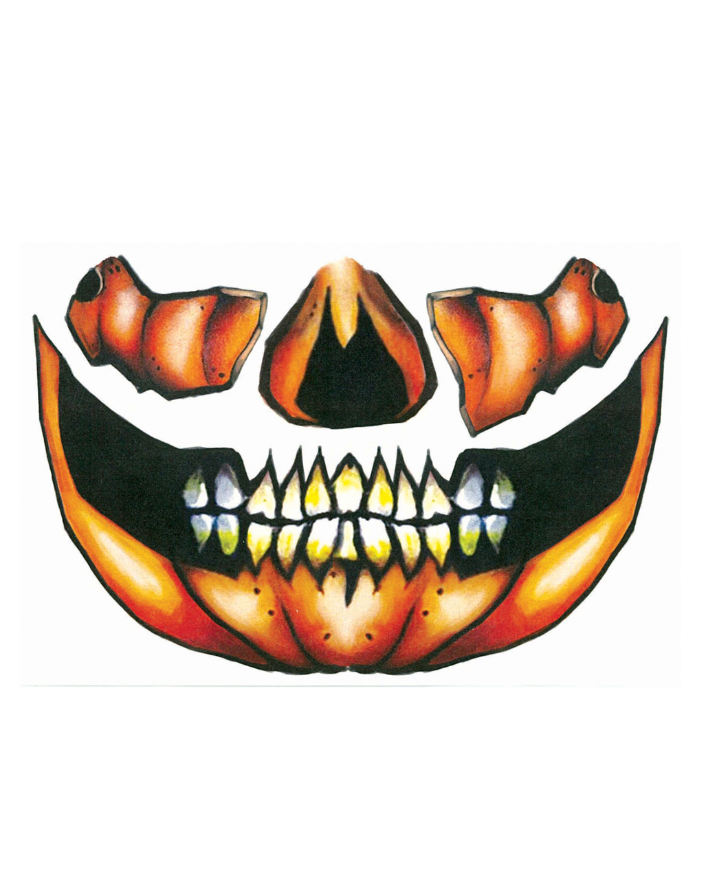 Kürbis Gesicht Tattoo Halloween Make-up