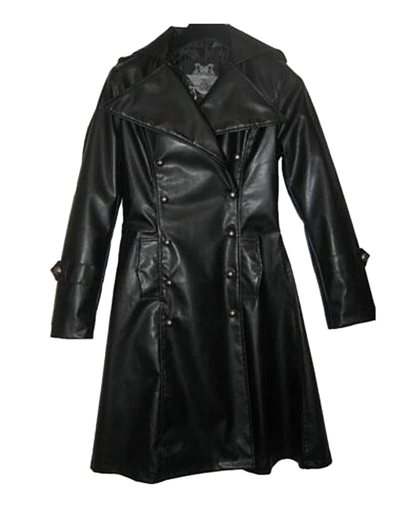 Kunstleder Uniform Mantel Gr.XL für Gothic Events