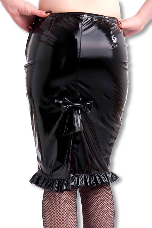 Lack Rock schwarz Fetisch Bondage Gothic Kleidung XS / 34