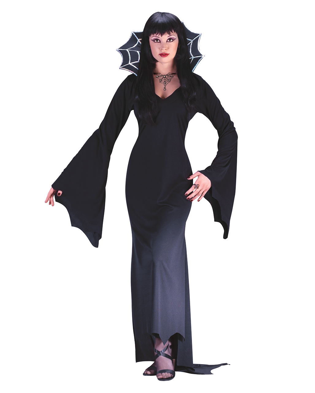 Lady Spiderella Kostüm Bodenlanges Halloween Abendkleid