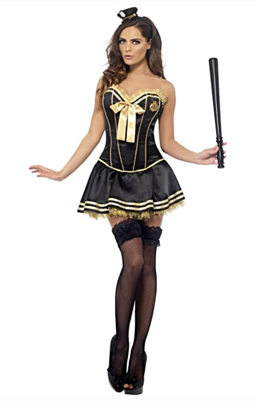 Lady Cop Kostüm für Karneval L