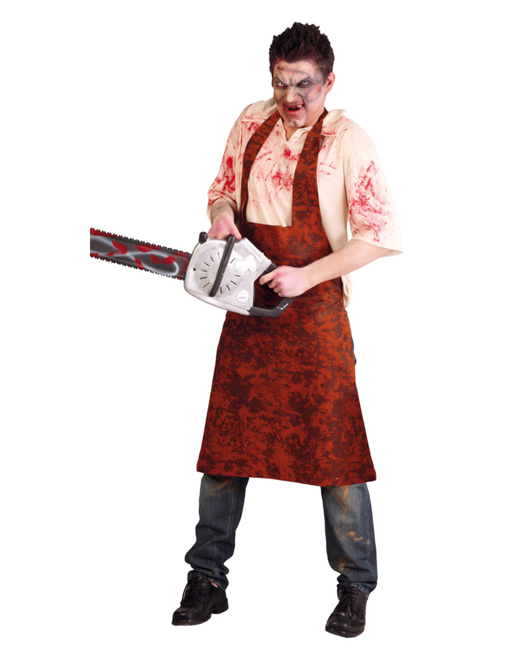 Leatherface Herrenkostüm Hinterwäldler Killer Verkleidung für Männer One Size