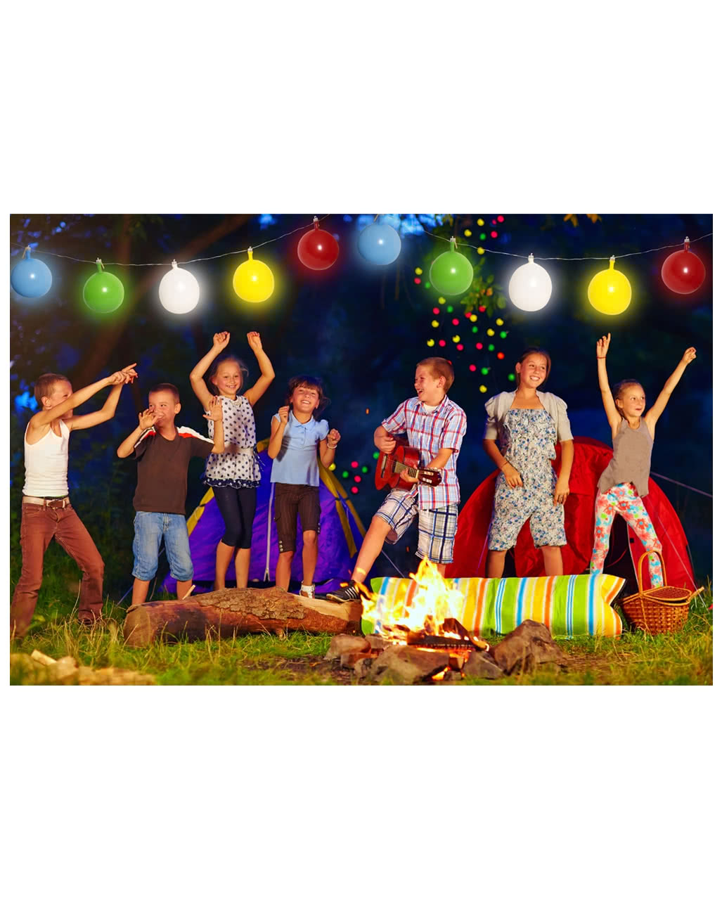 LED Ballon Girlande 4m als Party Dekoration