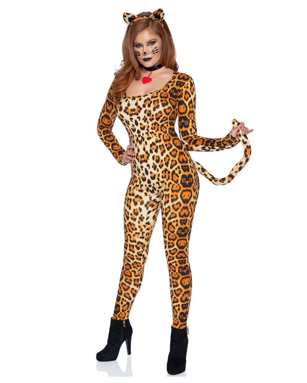 Leoparden Jumpsuit Kostüm für Halloween ? M/L