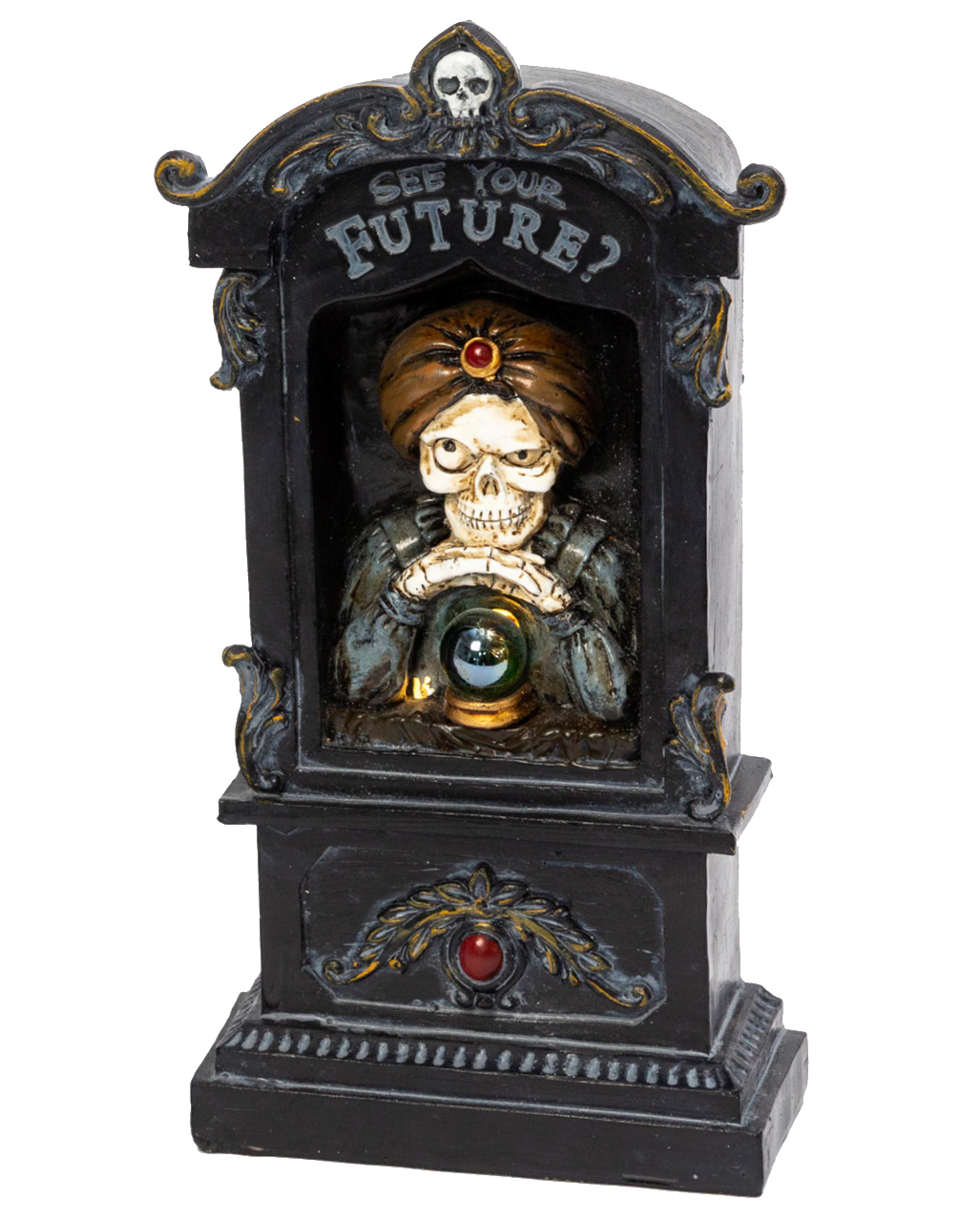 Leuchtende Wahrsagerin Deko Figur für Halloween