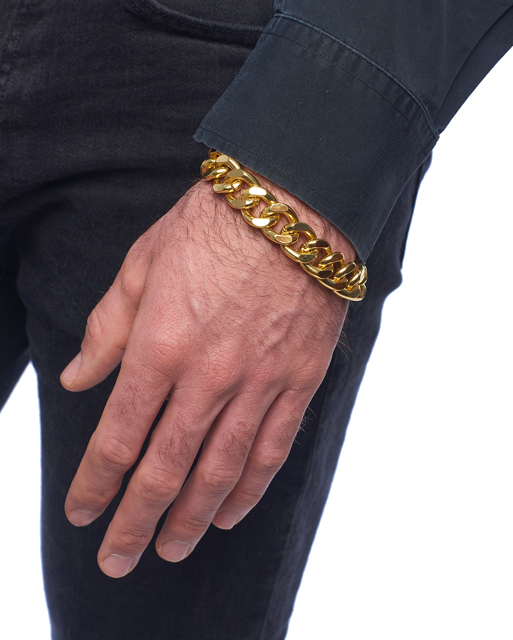 Mafiosi Protz Armband Gold als Kostümzubehör kaufen