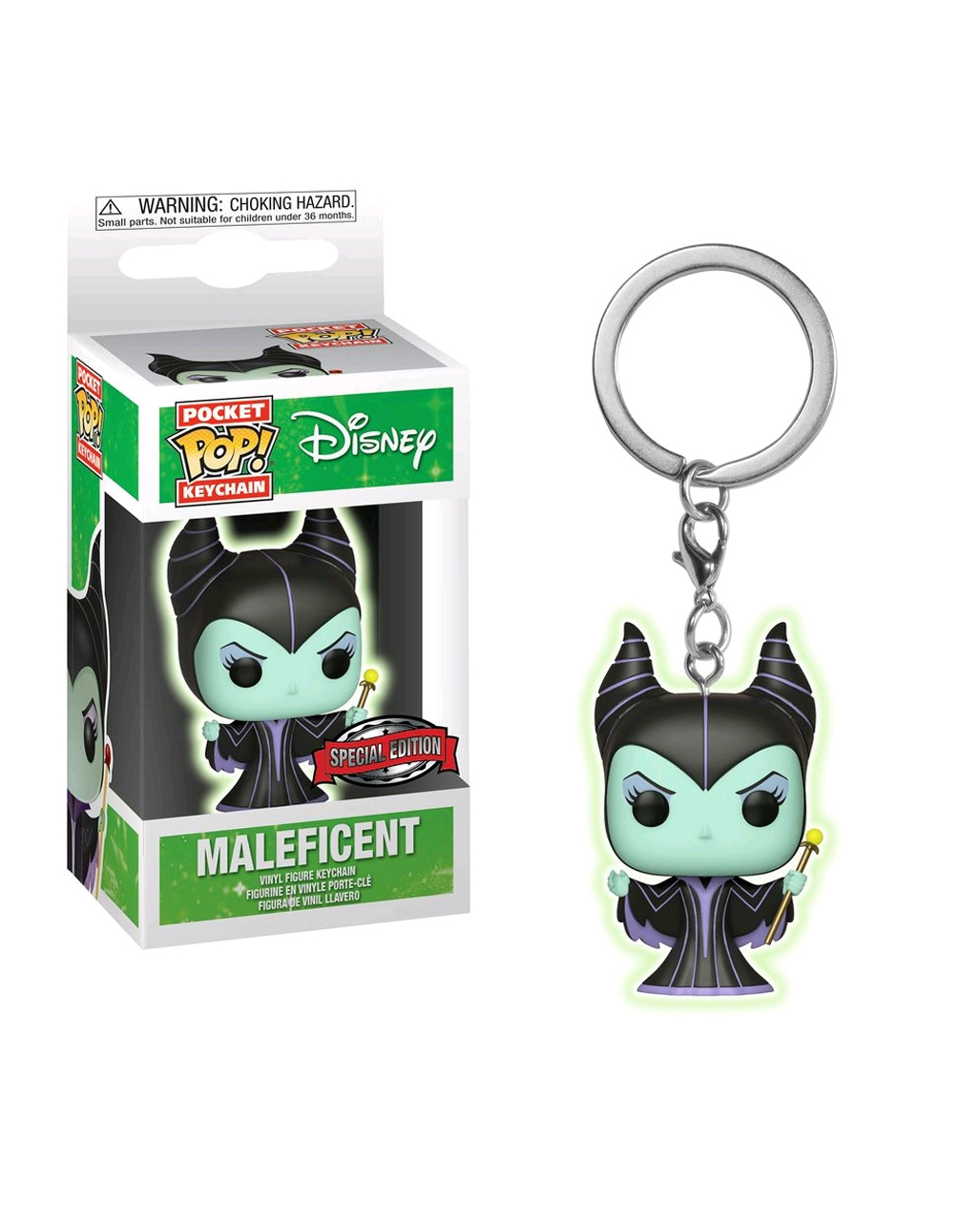 Maleficent Glow in the Dark Key Chain Pocket Pop ➤