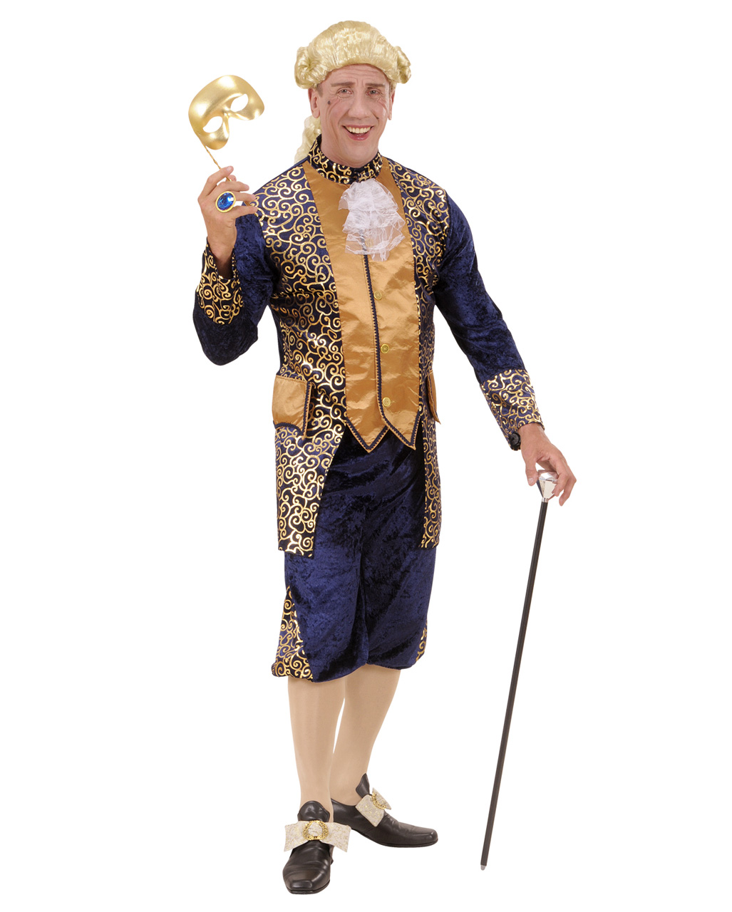 Marquis Kostüm blau/gold Faschingskostüme bestellen M