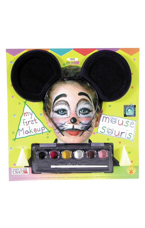 Maus Make up mit Mäuseohren Faschings-Schminke für Kinder