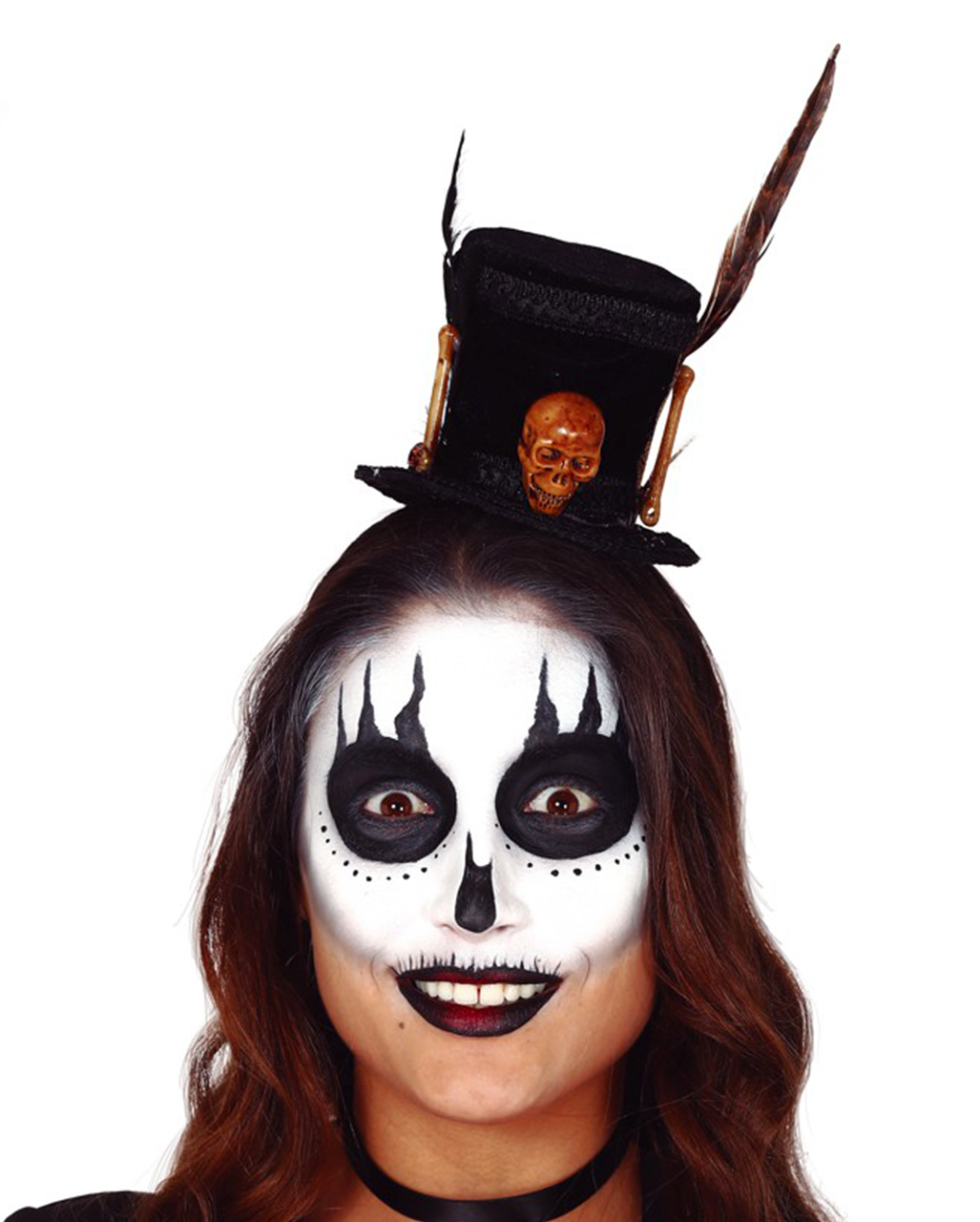 Mini Voodoo Zylinder mit Schädel & Knochen ?