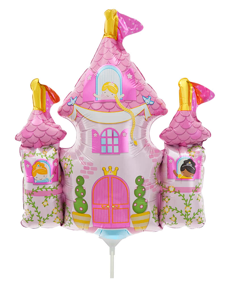 Mini-Folienballon Prinzessinnenschloss Dekoballon mit