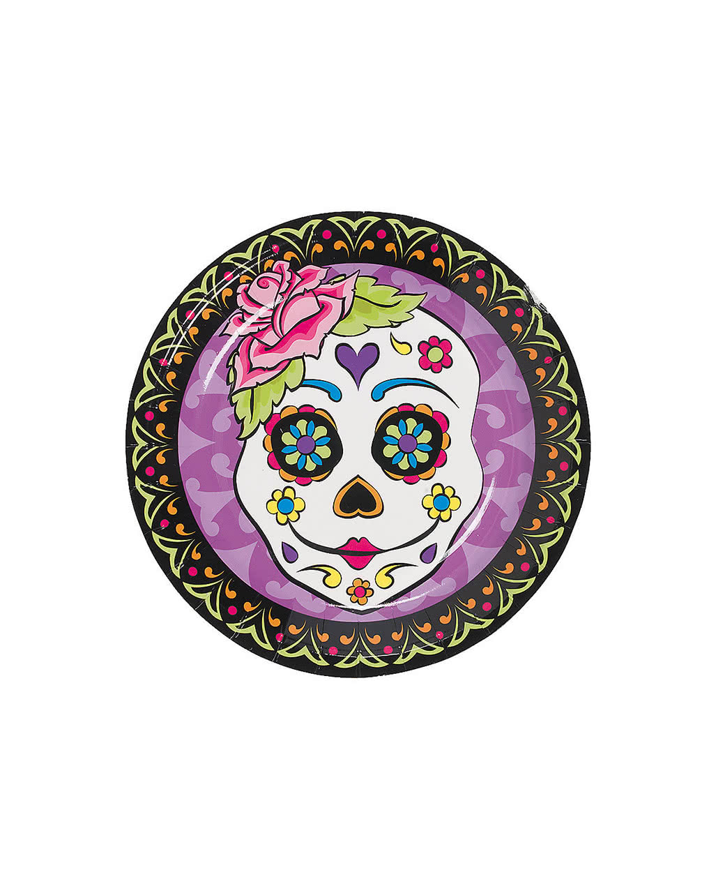 Mini Pappteller Day of the Dead 8 St.  Sugar Skull Partygeschirr