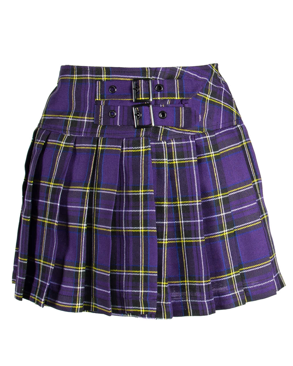 Minirock Schottenmuster violett/schwarz   Karierter Minirock für Ladys M