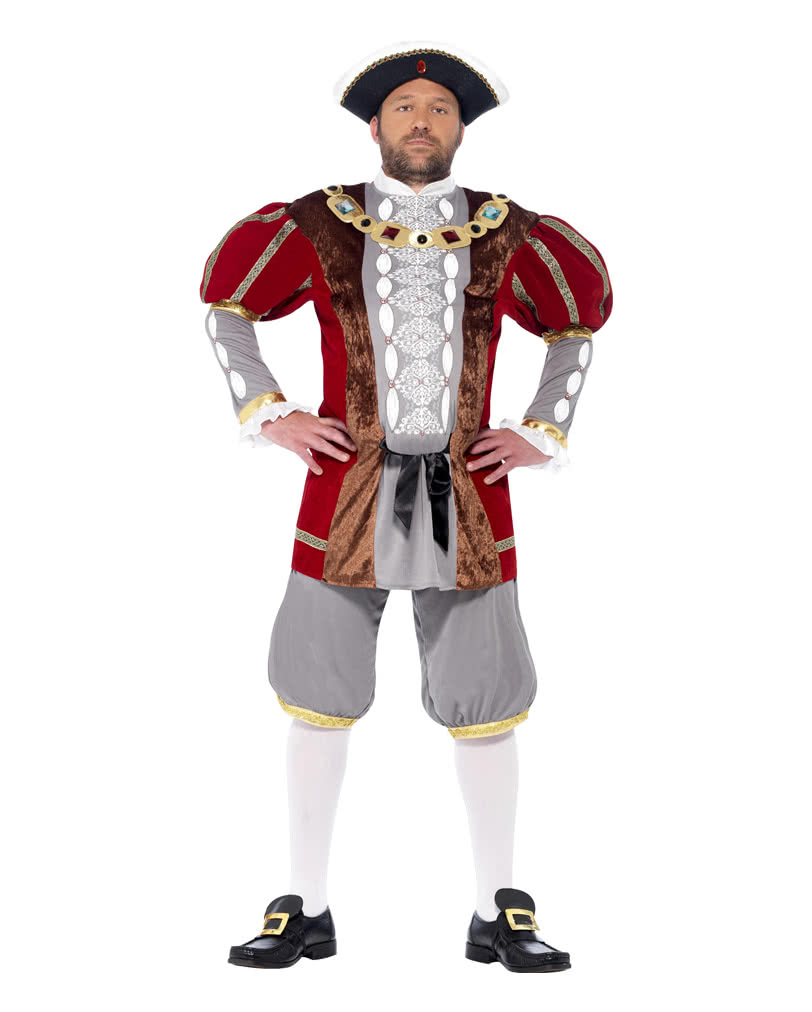 Mittelalter König Heinrich 8. Kostüm für Fasching & Karneval M