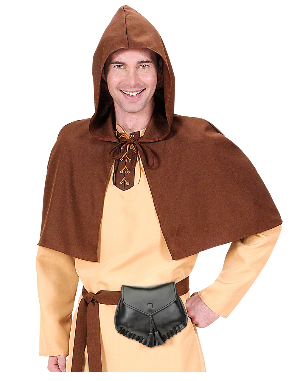 Mittelalterliche Gürteltasche Schwarz Kostümzubehör