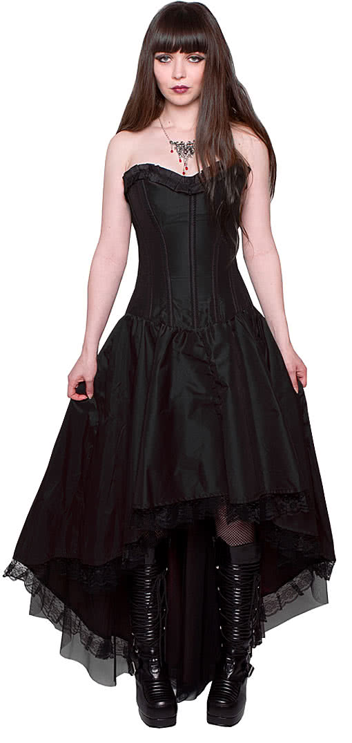Monroe Corsagenkleid schwarz   Elegante Gothic Mode S / 32/34