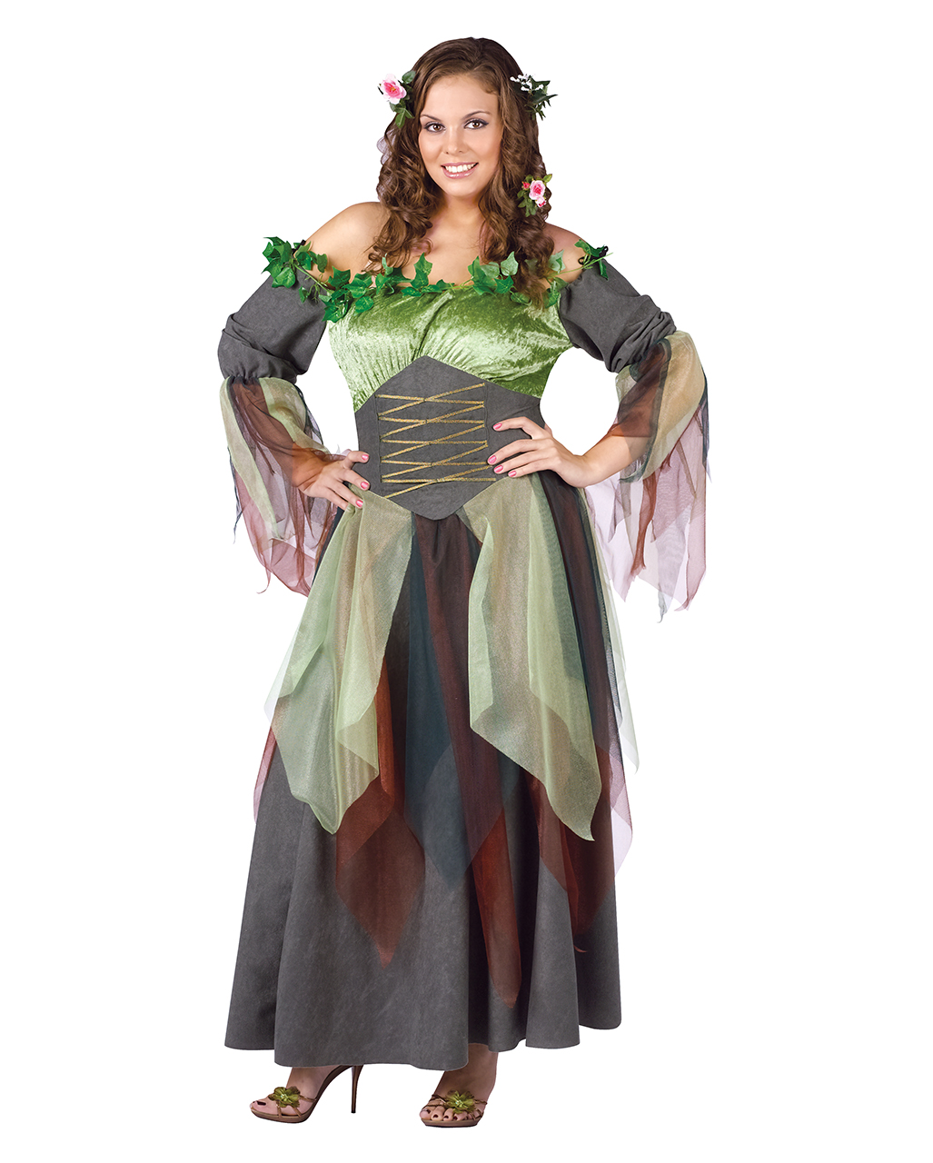 Mutter Natur Kostüm Plus Size -Elfen Kostüm-Übergrößen Kostüm