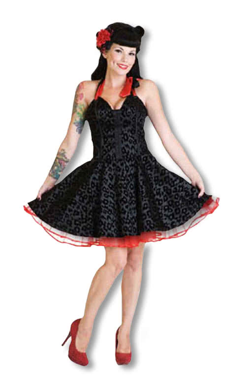 Neckholder Leopardenkleid Leo Kleid Corsagenkleid S / 36