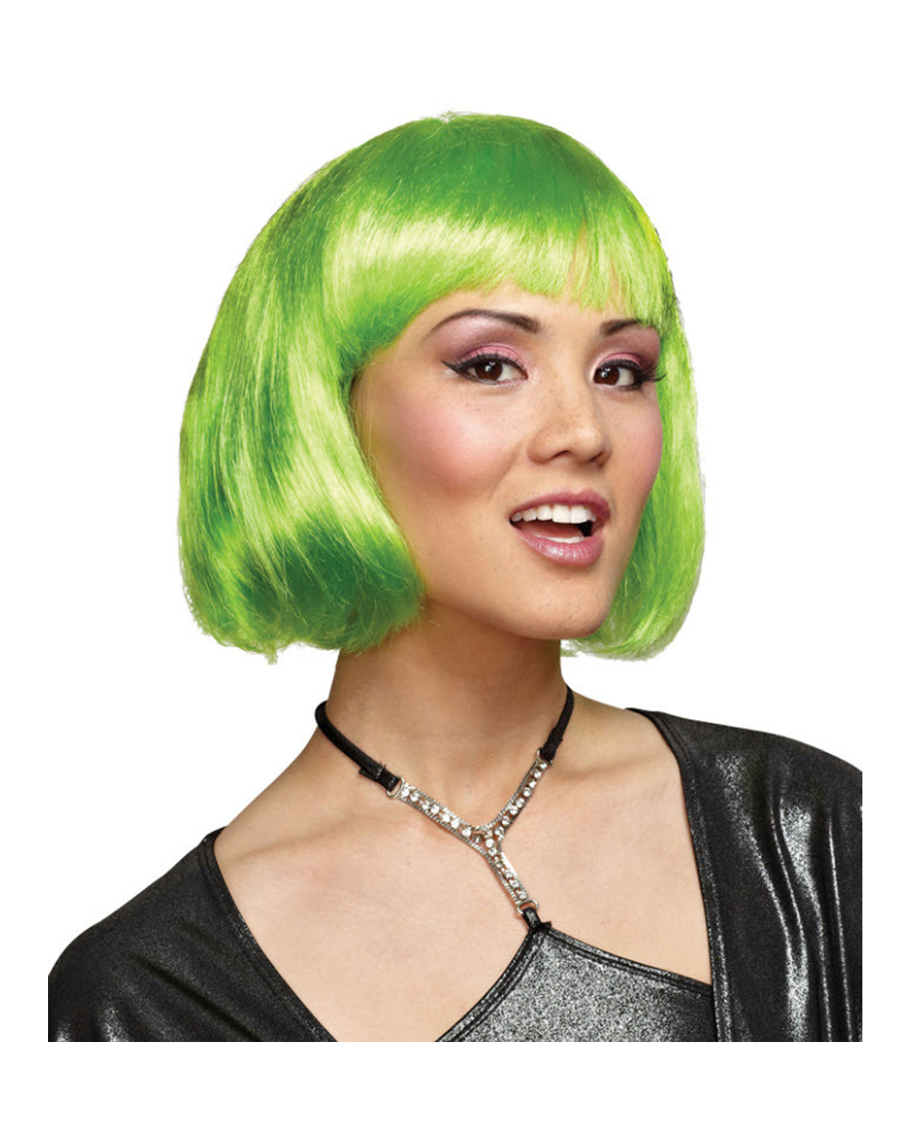 Neongrüne Bob Perücke Neon Party Zubehör