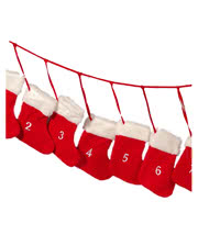 Adventskalender mit Nikolaus Socken  Weihnachts Deko